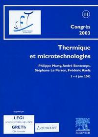 Thermique et microtechnologies - SFT 2003