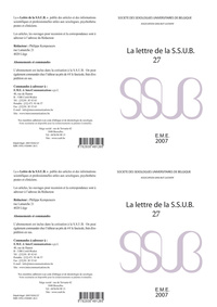 Lettre de la S.S.U.B. 27