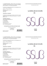 Lettre de la S.S.U.B. 26