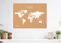 CARTE MY WORLD - XL - LIEGE NATUREL BLANC 91CM X 61CM