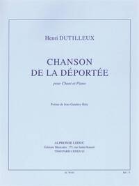 HENRI DUTILLEUX: CHANSON DE LA DEPORTEE