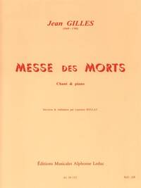 JEAN GILLES: MESSE DES MORTS - VOCAL SCORE CHANT