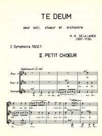 MICHEL RICHARD DELALANDE: TE DEUM (CHORAL-MIXED ACCOMPANIED) CHANT