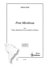 POLITI PONT MIRABEAU VIOLIN BANDONION OR ACCORDION GUITAR SCORE/PARTS