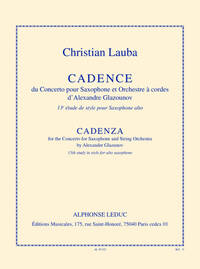 LAUBA: CADENCE DU CONCERTO POUR SAXOPHONE ET ORCHESTRE A CORDES D'ALEXANDRE GLAZOUNOV (4') 13E ETUDE