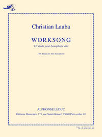 LAUBA: WORKSONG 15E ETUDE POUR SAXOPHONE ALTO (LIVRE + CD) - LE LIVRE