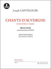 JOSEPH CANTELOUBE: CHANTS D AUVERGNE (SELECTED BY F. LE ROUX) (BOOK/ONLINE AUDIO)