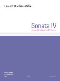 LAURENT DUVILLIER-WABLE: SONATA IV FOR STRING QUARTET (PARTS)