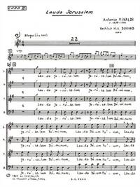 ANTONIO LUCIO VIVALDI: LAUDA JERUSALEM (CHORUS PART 2) (CHORAL)