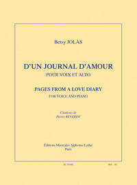 BETSY JOLAS: D'UN JOURNAL D'AMOUR