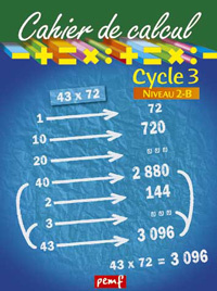 Cahier de calcul cycle 3 niveau 2b