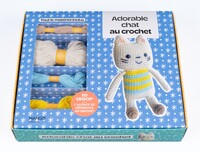 ADORABLE CHAT AU CROCHET - COFFRET - TOUT LE MATERIEL INCLUS