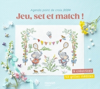 AGENDA POINT DE CROIX 2024 : JEU, SET ET MATCH ! - 9 CREATRICES - 53 GRILLES INEDITES