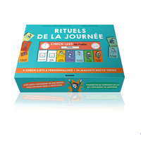RITUELS DE LA JOURNEE - 4 CHECK-LISTS A PERSONNALISER ET 56 ETIQUETTES REPOSITIONNABLES