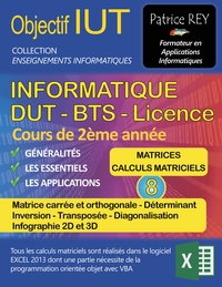 DUT informatique - matrices et calculs matriciels (tome 8)