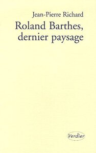 Roland Barthes dernier paysage