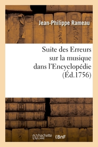 SUITE DES ERREURS SUR LA MUSIQUE DANS L'ENCYCLOPEDIE