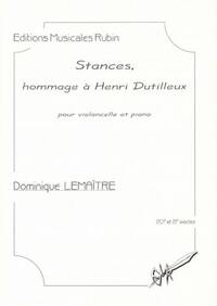 STANCES - HOMMAGE A HENRI DUTILLEUX VIOLON