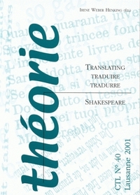 TRANSLATING, TRADUIRE, TRADURRE SHAKESPEARE