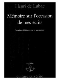 MEMOIRE SUR L'OCCASION DE MES ECRITS