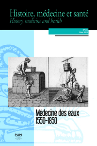 MEDECINE DES EAUX, 1550-1850