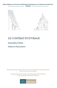 Le contrat d'ouvrage