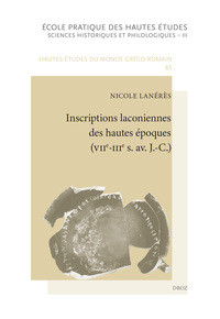Inscriptions laconiennes des hautes époques