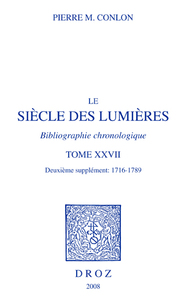 LE SIECLE DES LUMIERES : BIBLIOGRAPHIE CHRONOLOGIQUE
