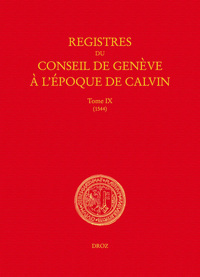 Registres du Conseil de Genève à l'époque de Calvin