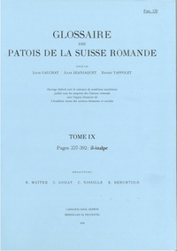 Glossaire des patois de la Suisse romande
