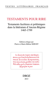TESTAMENTS POUR RIRE