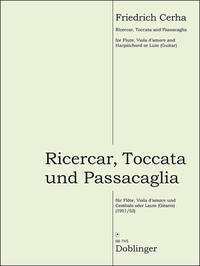 RECERCAR, TOCCATA UND PASSACAGLIA -PARTITION+PARTIES SEPAREES