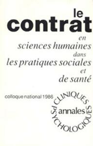 CONTRAT EN SCIENCES HUMAINES