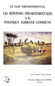 REPONSES DEPARTEMENTALES A LA POLITIQUE