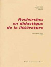 RECHERCHES EN DidactIQUE DE LA LITTERATURE