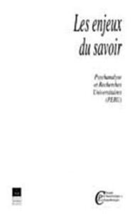 ENJEUX DU SAVOIR