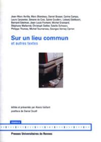 SUR UN LIEU COMMUN