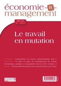 ECONOMIE ET MANAGEMENT, N 167, AVRIL 2018