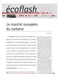 ECOFLASH N 302 NOVEMBRE 2015 LE MARCHE EUROPEEN DU CARBONE