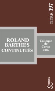 Roland Barthes : continuités