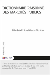 Dictionnaire raisonné des marchés publics