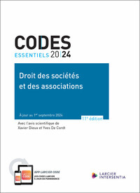 CODE ESSENTIEL - DROIT DES SOCIETES ET DES ASSOCIATIONS 2024 - A JOUR AU 1ER SEPTEMBRE 2024