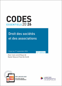 Code essentiel - Droit des sociétés et des associations 2026 - À jour au 1er septembre 2026