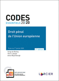 Code essentiel - Droit pénal de l'Union européenne