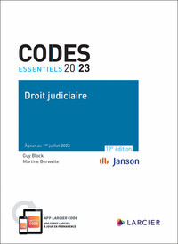 CODES ESSENTIELS 2023 - DROIT JUDICIAIRE