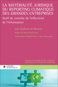 LA MATERIALITE JURIDIQUE DU REPORTING CLIMATIQUE DES GRANDES ENTREPRISES - OUTIL DE CONTROLE DE L'EF