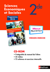 Sciences Economiques et Sociales 2de, DVD-rom - Manuel numérique non-adoptant papier