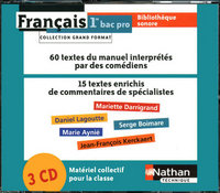 Coffret Bibliothèque sonore Français 1re Bac Pro 3 ans Grand Format Audio