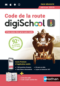 COFFRET CODE DE LA ROUTE DIGISCHOOL + 1 LIVRE + LIVRET + 1 CARTE D'ACTIVATION + 1 MARQUE PAGE