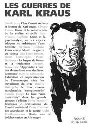 AGONE 35 / 36-2006 GUERRES DE KARL KRAUS